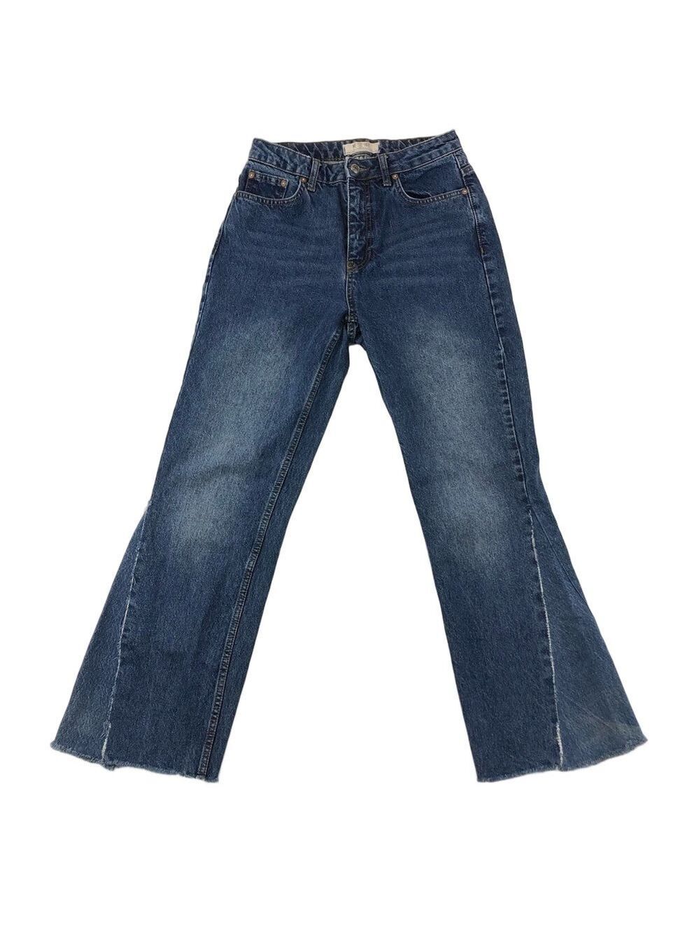 We the Free flare blue jeans Size 27” raw hem